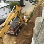 Hillside construction in the Hollywood Hills